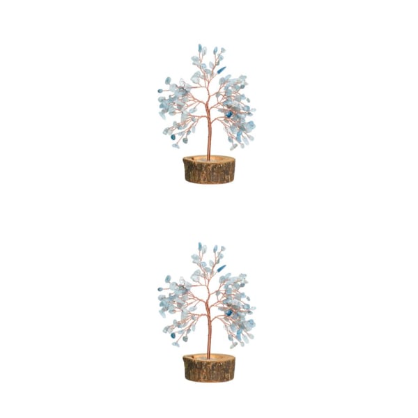 1/2/3/5 Sten handgjorda kristallträd - Vacker heminredning light blue 2PCS