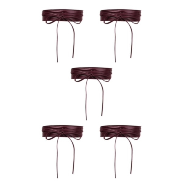 1/2/3/5 Dam Charm Midjeband Bred underbyst Cosplay Strechy rosett Wine Red Type C 5Set