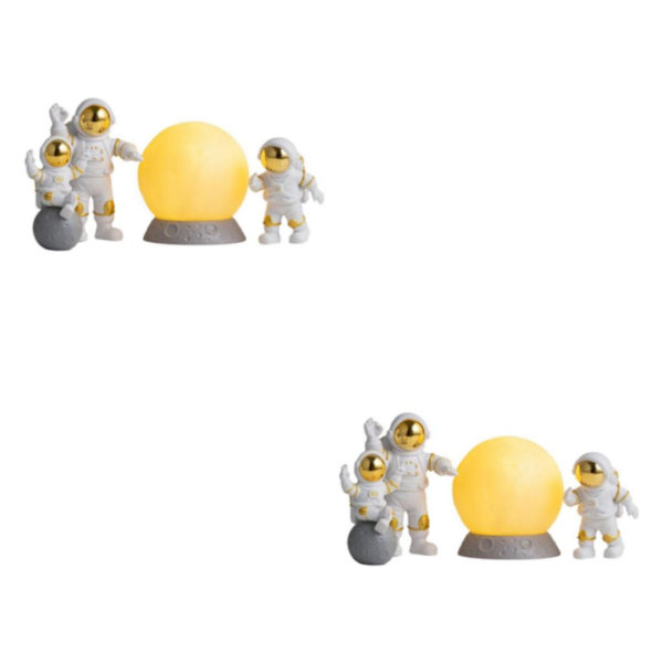 1/2/3/5 4st Astronautfigurer Set Heminredning Söt Sstronaut Gold Yellow 2Set