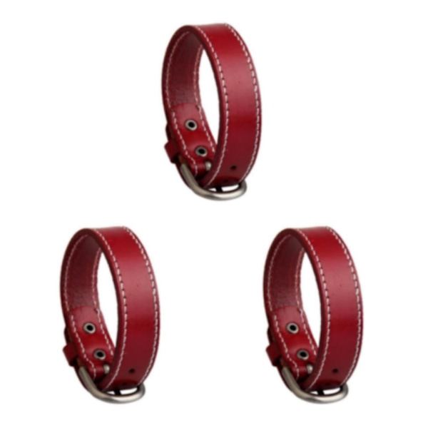 1/2/3/5 Vintage läderarmband Armband Legering Rem Spänne Spänne Red 26cm 3Set