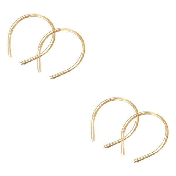 1/2/3/5 10 st Metalltunntrådshuvudband Smidigt för DIY Craft Gold 1.5mm 2Set