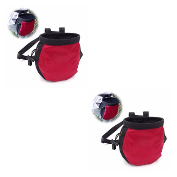 1/2/3/5 Klätterdragsko Magnesia pulversäck Slitstark red black 2Set