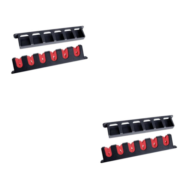 1/2 6 platser Fiskspö Hållare Ställ vertikalt fäste för garage Red 345mm 2Set