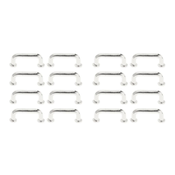 1/2/3/5 1:12 Mini Dragbågform för portgarderob Stor 4st Silver Small 8 Pcs 2Set