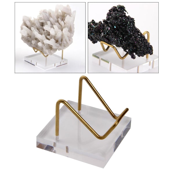 1/2/3 Clear Display Stand för Mineral Geode Coral Pieces Hållare 1Set