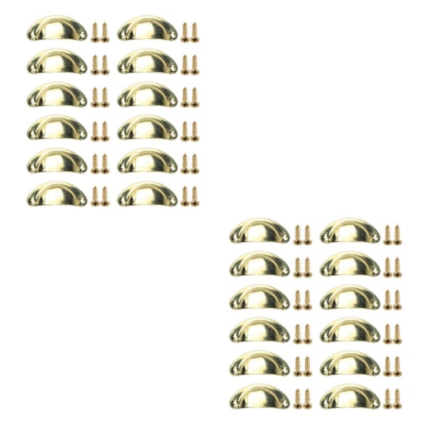 1/2/3/5 12x Koppdrag Skåp Kommod Shell Draw Låda Handtag Yellow 15x15x5cm 2Set