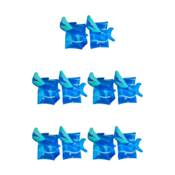 1/2/3/5 2x uppblåsbara armband för barn simärmar flyter Shark 15x15x1cm 5Set