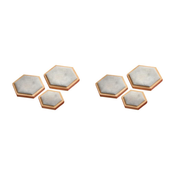 1/2/3 3pack/lot Utsökt Craft Hexagon Armband Display bricka Grey 2Set