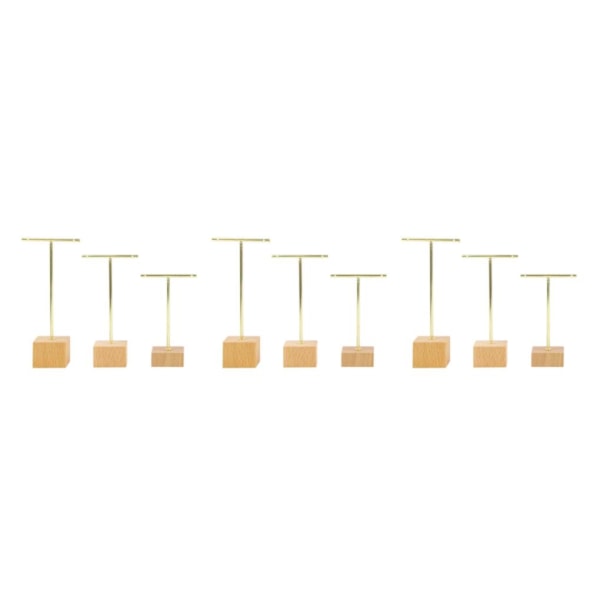 1/2/3 metall smycken T-Shape örhängen Display Rack Stativ Gold 4 x 4 x 14cm 3Set