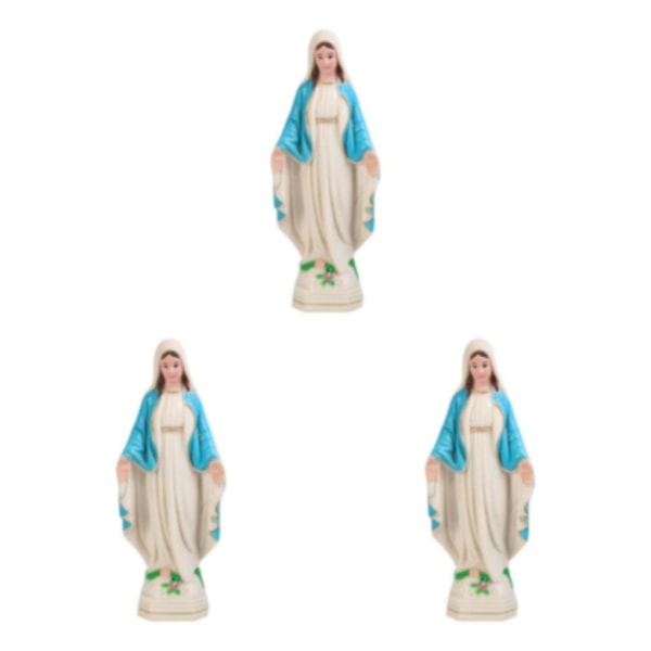 1/2/3 Välsignade Jungfru Maria statyett karaktär Skulptur Staty Blue Coat 10cm 3Set