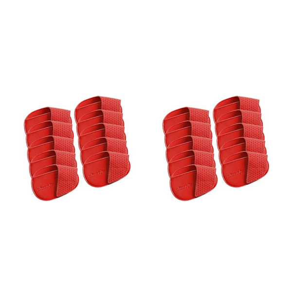1/2/3 För Golf Head Covers PU Portabelt skydd för idrottare Red Large 10 Pcs 2Set
