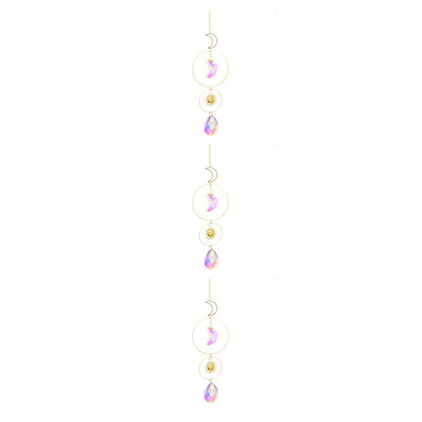 1/2/3/5 Crystal Balkong Fönsterhängande Dekor Vägg Rainbow Maker Model 3 40cm 3Set