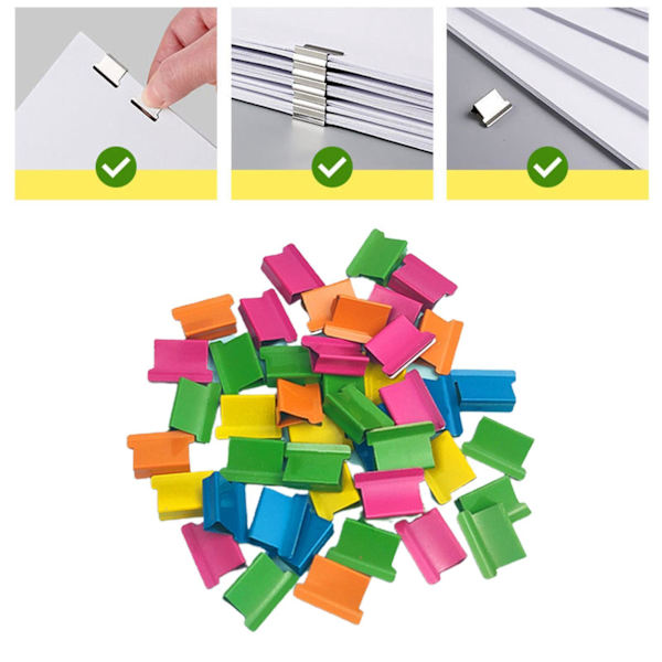 1/2/3 Minihäftapparat Klassrum Liten set Fasta brevpapper Multicolor Clips 11.5 x 2.5cm 1Set