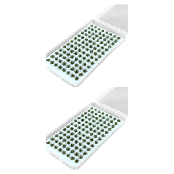 1/2/3/5 Resin Mini Grass Tuft Lågt underhållsminiatyrer Statisk No.7 2Set