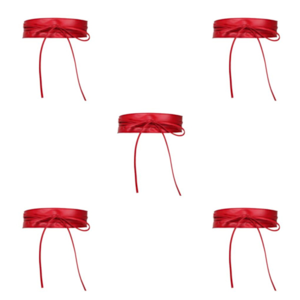1/2/3/5 Dam Charm Midjeband Bred underbyst Cosplay Strechy rosett Red Type C 5Set