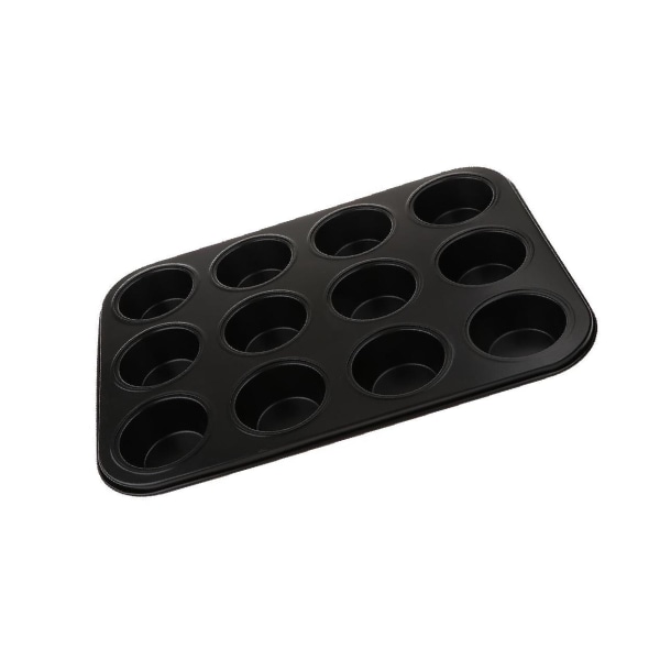 1/2 non-stick muffinspanna Cupcake molds Bakform 12 Holes Large Black 1Set