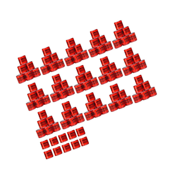1/2/3/5 100st 8mm 2023 För duvring för de flesta vuxna fåglar Red Hong Kong 100 pcs 5PCS