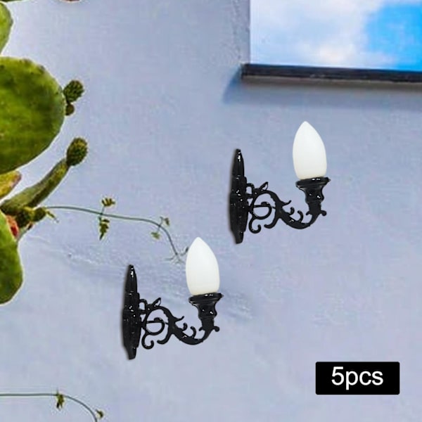 1/2/3/5 5x antik miniatyr vägglampa för gör-det-själv-tillbehör Style E 1Set