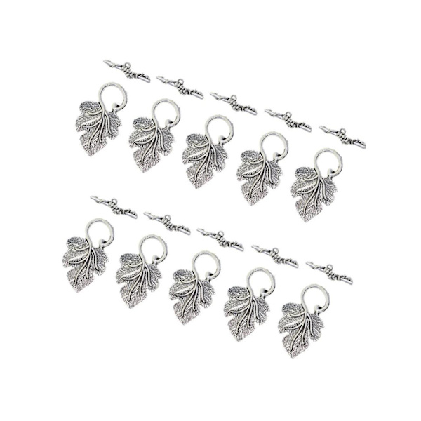 1/2/3 10 set Leaf OT Toggle Clasps Smycken Clasp Connectors Silver 1Set