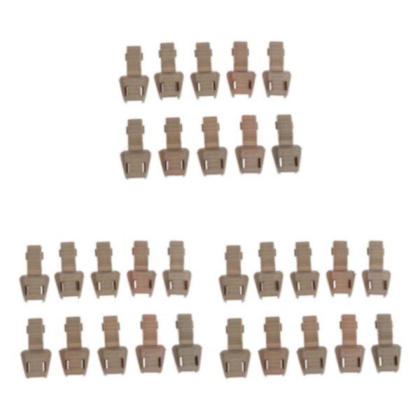 1/2/3/5 10 Styck Plast För Dragkedja Avdragare Ändlås Dragkedja Drag Brown 3.5x1.7cm 3Set