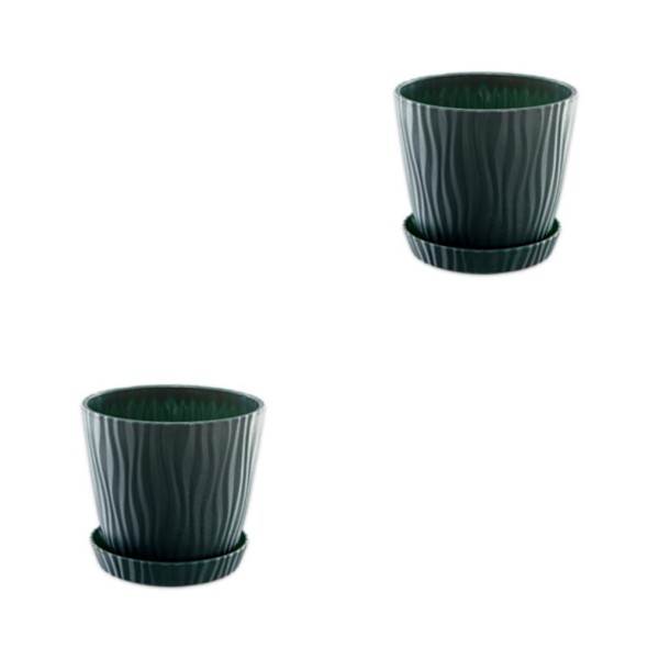 1/2/3/5 lätta och bärbara blomkrukor för inomhus och green L pot+L tray 2Set