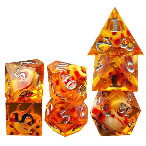 1/2/3/5 7x polyedriska tärningar D4-D20 tärning, för bordsspelsfest Yellow 1Set