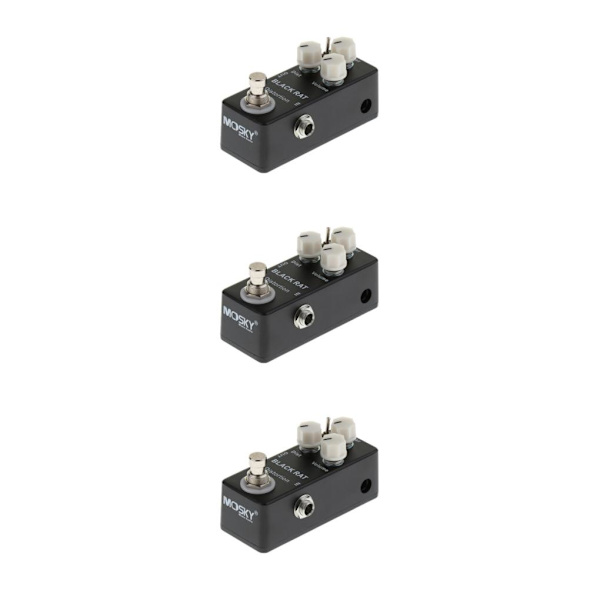 1/3 Black Rat Distortion Gitarreffektpedal för gitarrdelar 3PCS