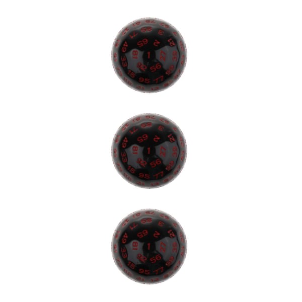 1/3 multi akryltärningar för bordsbräderollspel Red 48mm 3Set