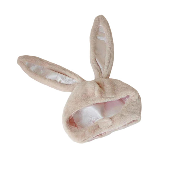 1/2 Cotton Bunny Ears Huvhatt för selfie jul Light Brown 21.65x11.02 Inch 1Set