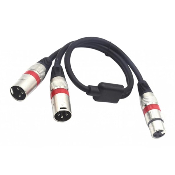 1/2 XLR splitter hona till dubbel hane 3-stift Y-kabelmikrofon 1Set