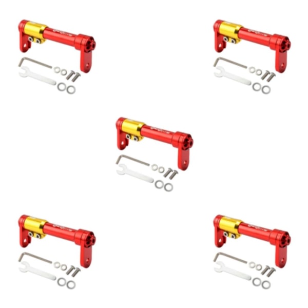 1/2/3/5 Folding Bike Easy Wheel Extension Rod Bekväm och Red 5PCS