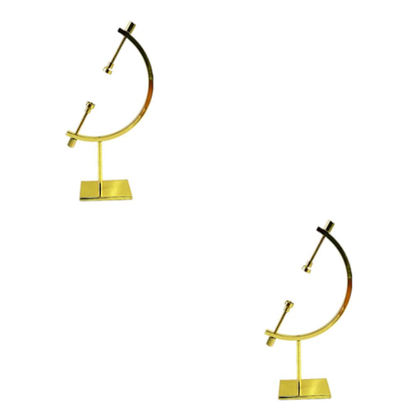 1/2/3/5 Sphere Holder Display Stand Ornament Glas Ball Holder Gold S 100x40x150mm 2Set