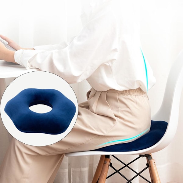 Donut Kudde Kudde Andas Graviditet Stol Kudde Dark blue 42x37x9.5cm