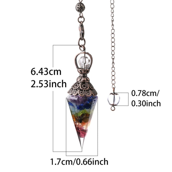 1/2/3/5 Kristallpendel Naturstenspendlar Pendel för Colorful 6.43x1.76cm 1Set