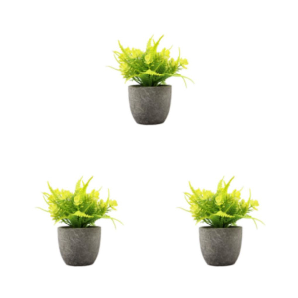 1/2/3 Plast Realistic Artificiell Suckulent Lågt underhåll yellow rose 3Set