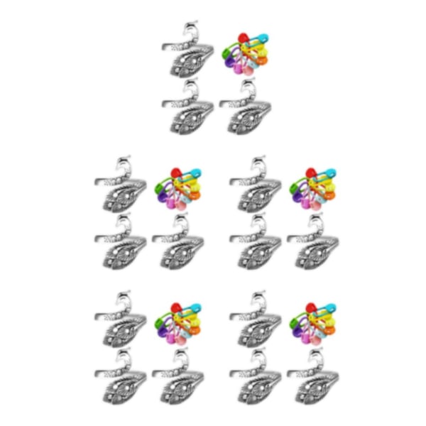 1/2/3/5 Virkad Ring Kit Peacock Justerbar stickslinga m/ 5Set