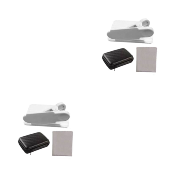 1/2/3/5 Telefon Spegel Reflektion Clip Bred Applicering Lätt att white 2PCS