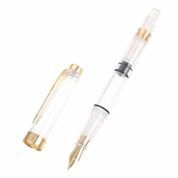 1/5 Transparent Färg Plast Transparent Golden Trim Spetspenna 1Set
