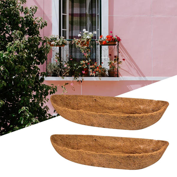 COCO LINER Balkong Flower Box Veranda Däck Stängsel Byte Brown 24 Inch