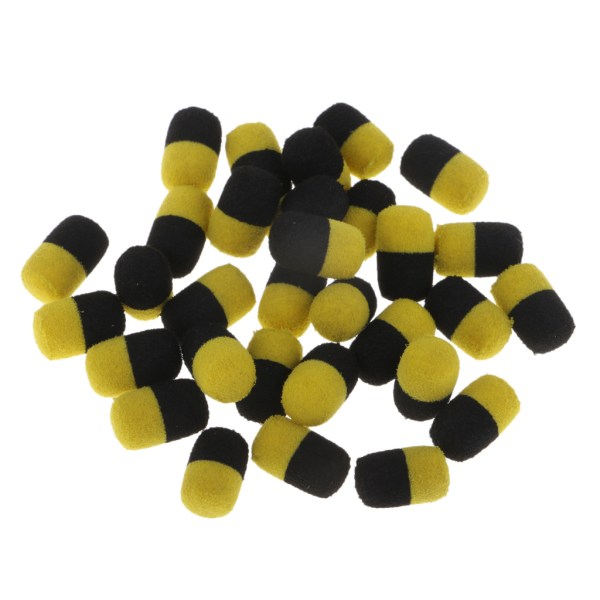 1/2/5 30st/Box För Pop Up Boilies För Floating Ball Beads Black + Yellow 12mm 1Set