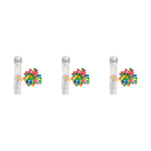 1/2/3 Minihäftapparat Klassrum Liten set Fasta brevpapper Rainbow 11.5 x 2.5cm 3Set