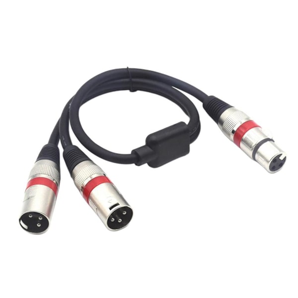 1/2 XLR splitter hona till dubbel hane 3-stift Y-kabelmikrofon 1Set