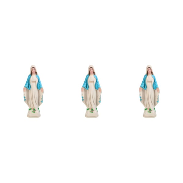 1/2/3 Välsignade Jungfru Maria statyett karaktär Skulptur Staty Blue Coat 10cm 3Set
