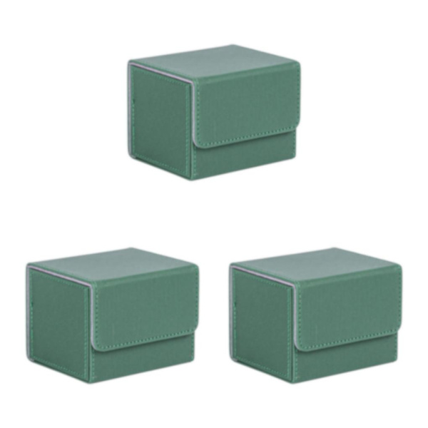 1/2/3 Card Deck Case Organizer Förvaringsbox för MTG-kort För Green 105x90x80mm 3Set
