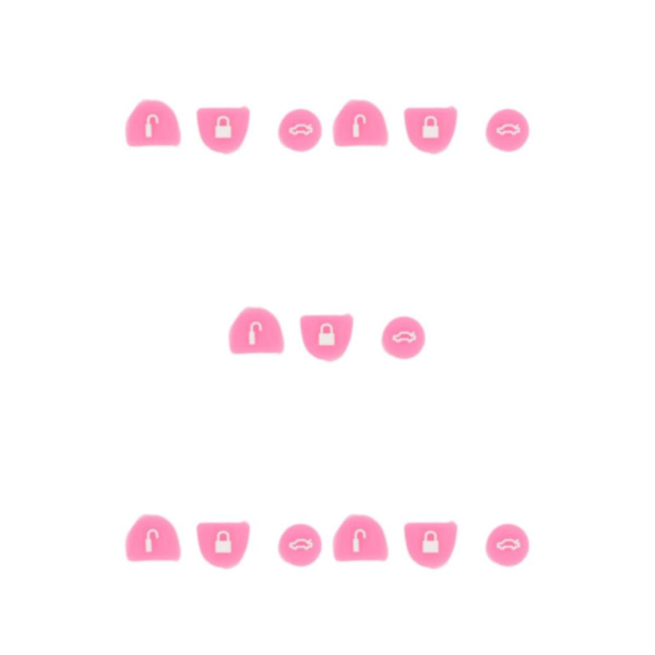 1/2/3/5 3st Silica Gel Key Buttons Fjärrreparationssats Bekvämt Pink 5Set