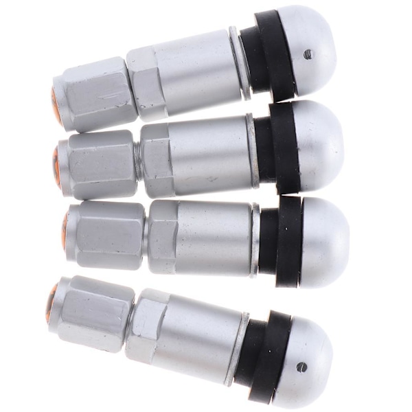 1/2/3/5 4 st Bil Slanglösa Hjul Dammlock Däckventilstammar Moonlight silver + Black 1Set