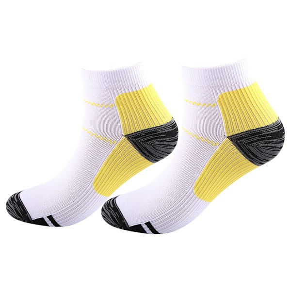 2st polyesterfötter Bekväma kompressionsstrumpor för avlastning yellow L/XL