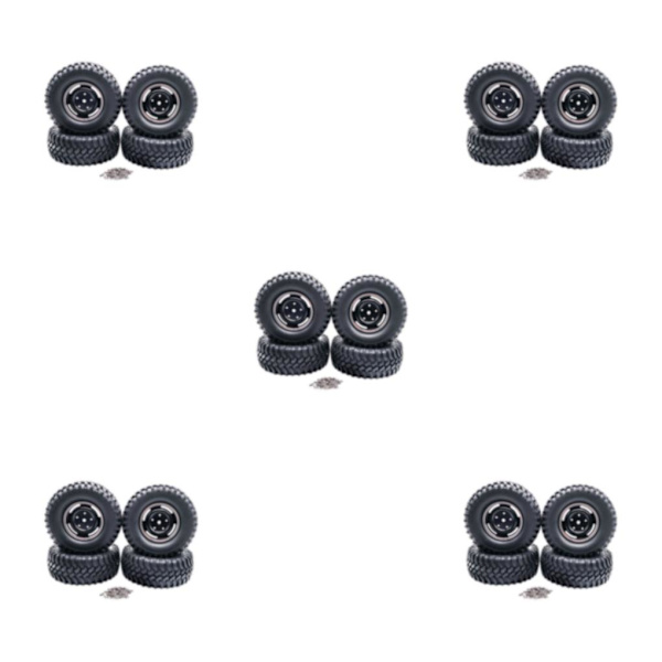 1/2/3/5 4-håls 100MM simuleringsdäck för ECX 1/12 Rc RGT136100 black 5Set