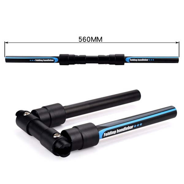 Folding Handlebar Racing För Cykelskoter Flat Handle Bar Blue 560mm