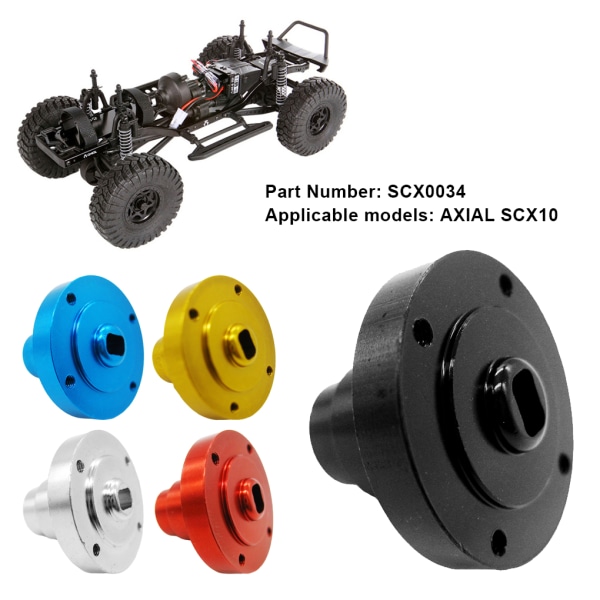 1/2/3/5 aluminium Diff direktaxel Diff- case för 1/10 AXIAL SCX10 Silver 1Set